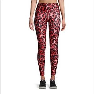 Terez Red Cheetah Foil Super High Band Leggings